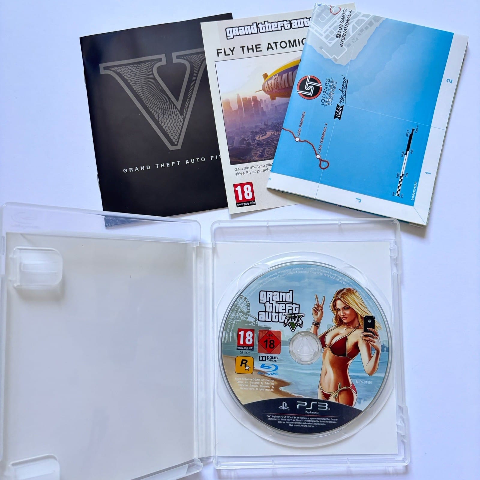 Grand Theft Auto 5 (GTA V) for Sony PlayStation 3 (PS3) With Map