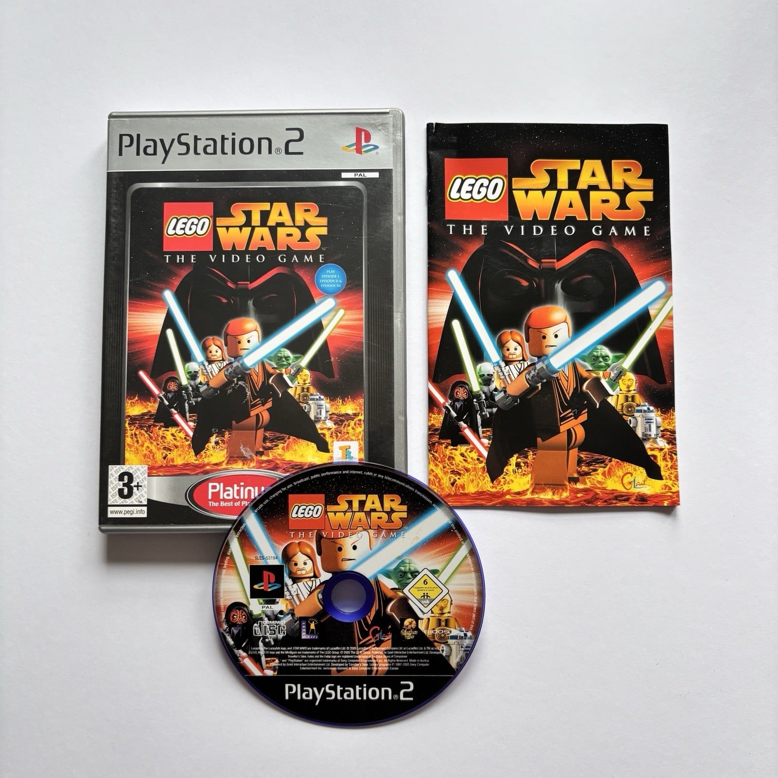 Lego Star Wars The Video Game Platinum ( Sony Playstation 2, PS2, Pal ) Complete
