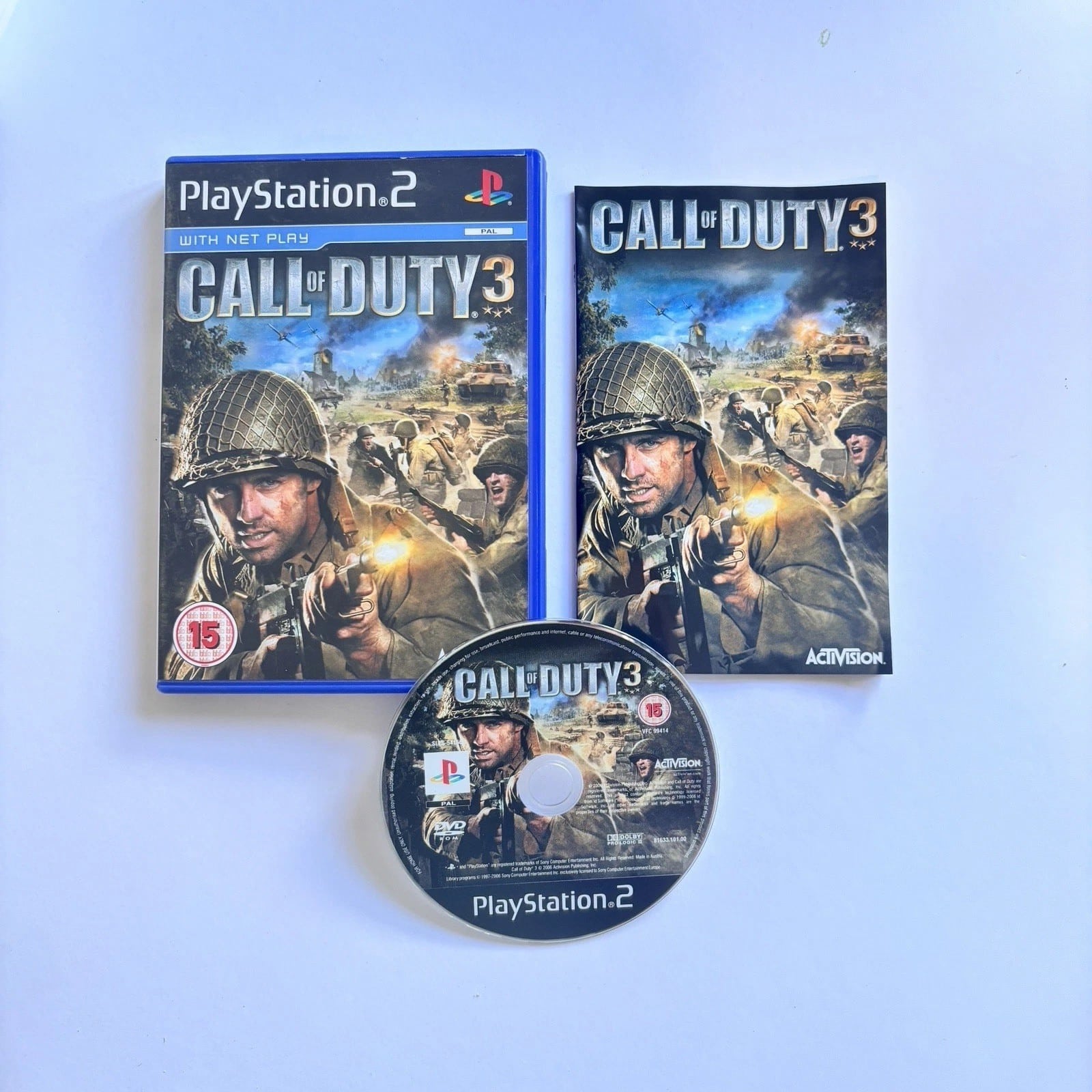 Call Of Duty 3 ( Sony Playstation 2, PAL, Complete )
