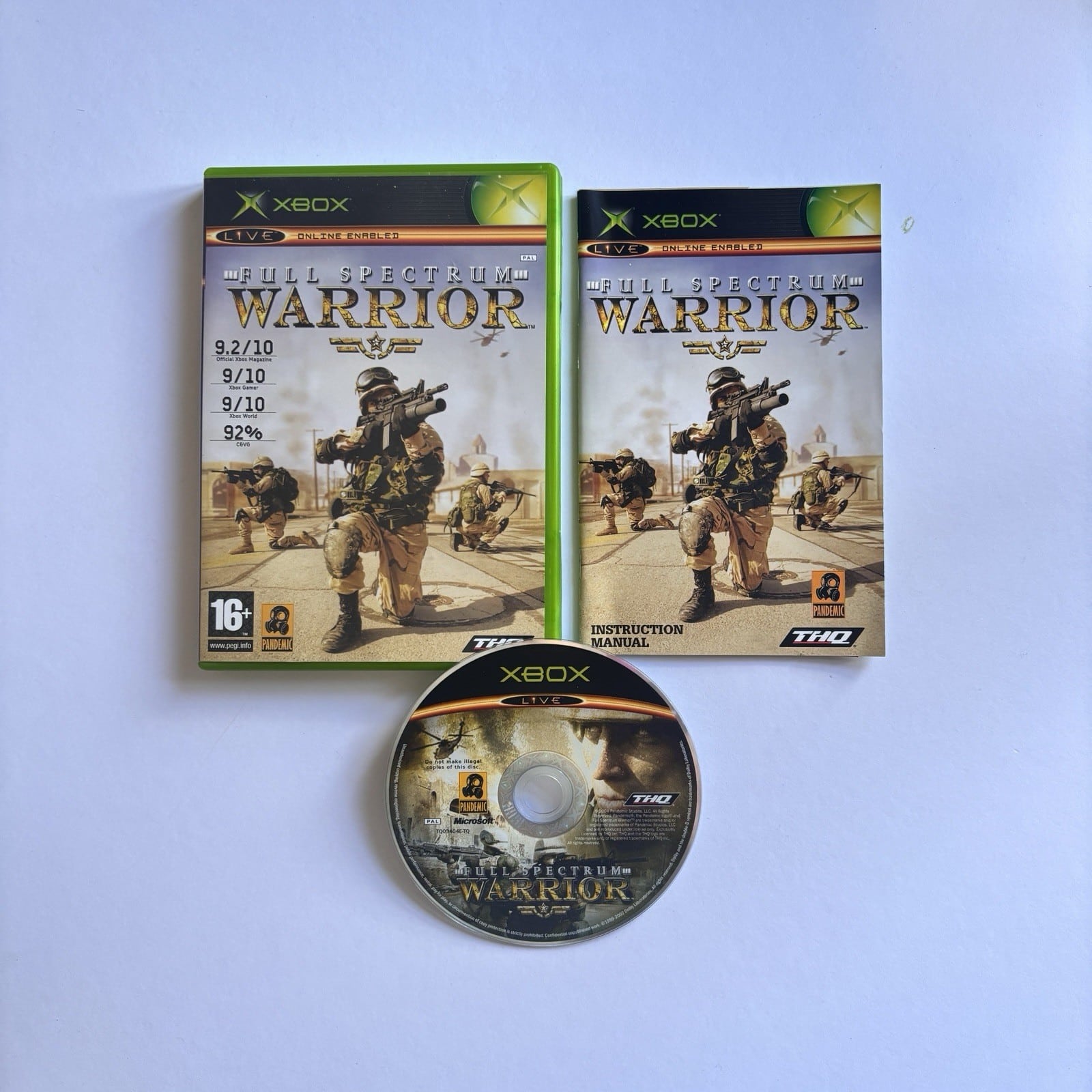 Full Spectrum Warrior ( Microsoft Xbox, PAL, Complete )